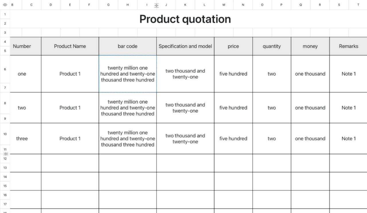 Product quotation 12 1